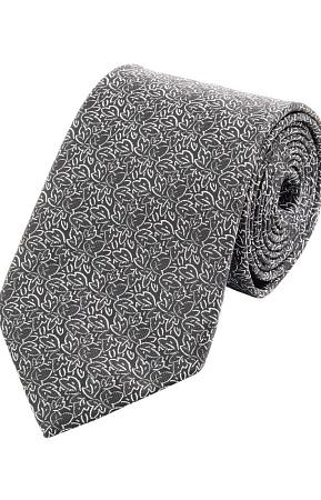 Удлиненный широкий галстук серый